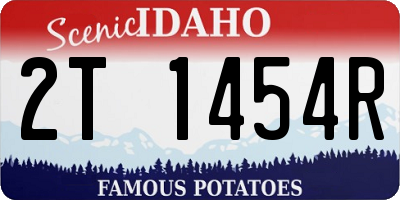 ID license plate 2T1454R