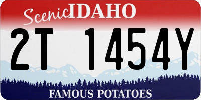 ID license plate 2T1454Y