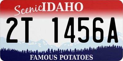 ID license plate 2T1456A
