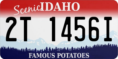 ID license plate 2T1456I