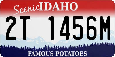 ID license plate 2T1456M