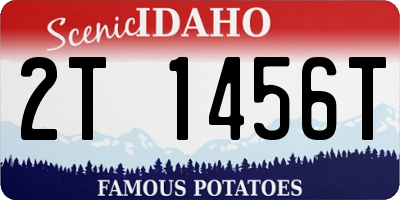 ID license plate 2T1456T