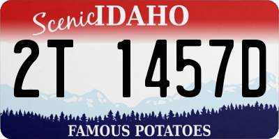 ID license plate 2T1457D