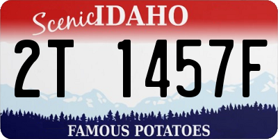 ID license plate 2T1457F