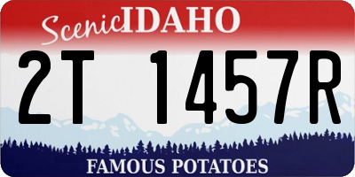 ID license plate 2T1457R