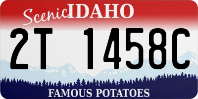 ID license plate 2T1458C