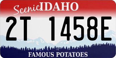 ID license plate 2T1458E