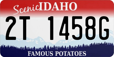 ID license plate 2T1458G