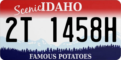 ID license plate 2T1458H