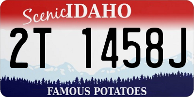 ID license plate 2T1458J