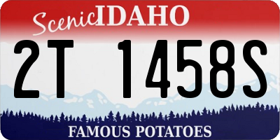ID license plate 2T1458S