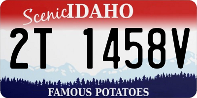 ID license plate 2T1458V