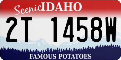 ID license plate 2T1458W