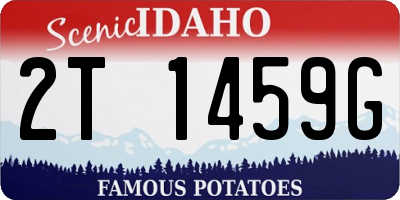 ID license plate 2T1459G
