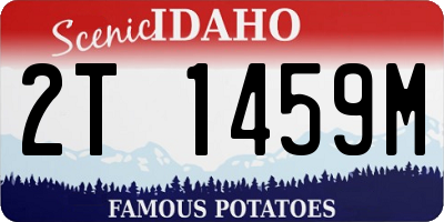ID license plate 2T1459M