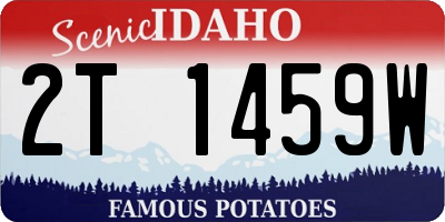 ID license plate 2T1459W