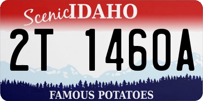 ID license plate 2T1460A