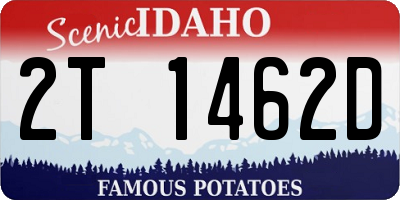 ID license plate 2T1462D