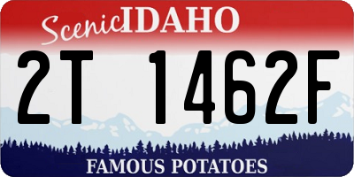 ID license plate 2T1462F