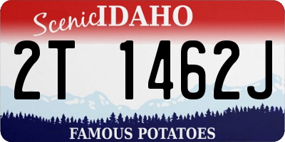 ID license plate 2T1462J