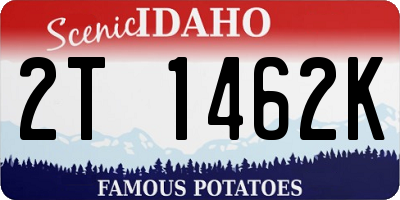 ID license plate 2T1462K