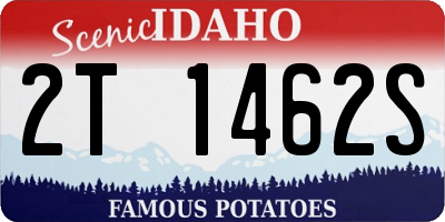 ID license plate 2T1462S