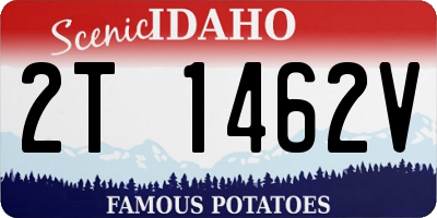 ID license plate 2T1462V