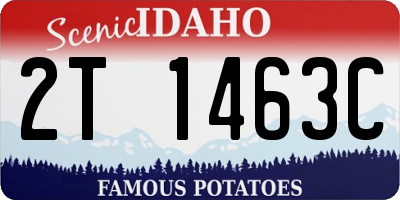 ID license plate 2T1463C