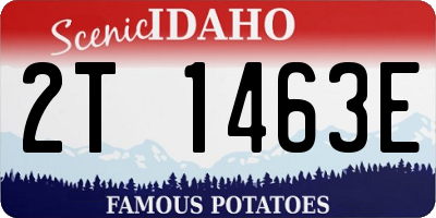 ID license plate 2T1463E