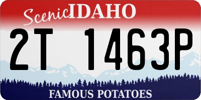 ID license plate 2T1463P