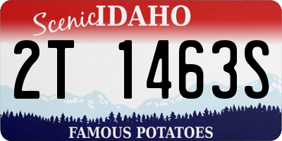 ID license plate 2T1463S