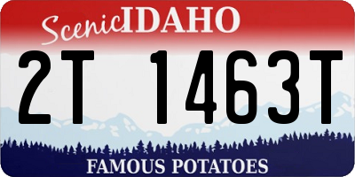 ID license plate 2T1463T