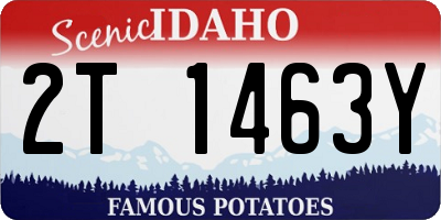 ID license plate 2T1463Y