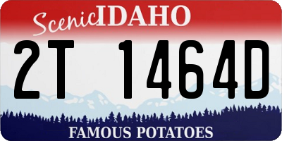 ID license plate 2T1464D