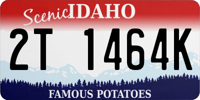 ID license plate 2T1464K