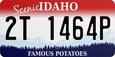 ID license plate 2T1464P