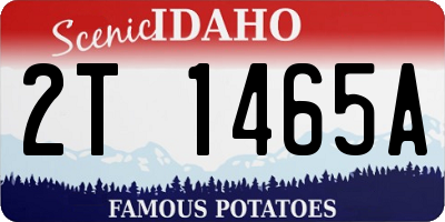 ID license plate 2T1465A