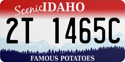 ID license plate 2T1465C