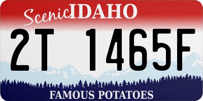 ID license plate 2T1465F