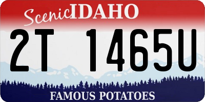 ID license plate 2T1465U