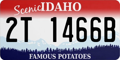 ID license plate 2T1466B