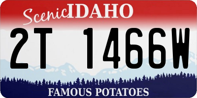 ID license plate 2T1466W