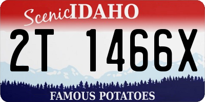ID license plate 2T1466X