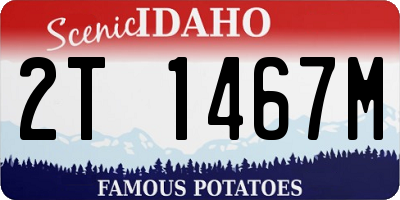 ID license plate 2T1467M