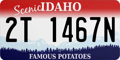 ID license plate 2T1467N