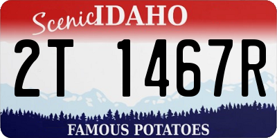 ID license plate 2T1467R