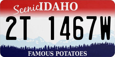 ID license plate 2T1467W