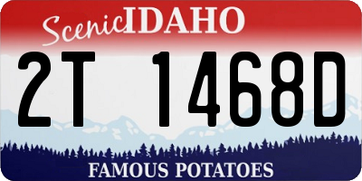 ID license plate 2T1468D