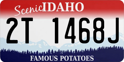 ID license plate 2T1468J