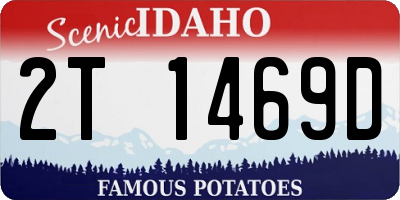 ID license plate 2T1469D